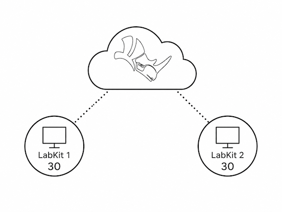 Zwei Rhino LabKit Lizenzen im Cloud Zoo – zwei Lizenzpakete mit jeweils bis zu 30 möglichen Aktivierungen